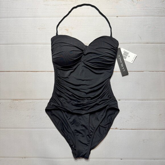 NWT - La Blanca - Women’s Black One Piece Swim Suit - Size 10 - Picture 1 of 9